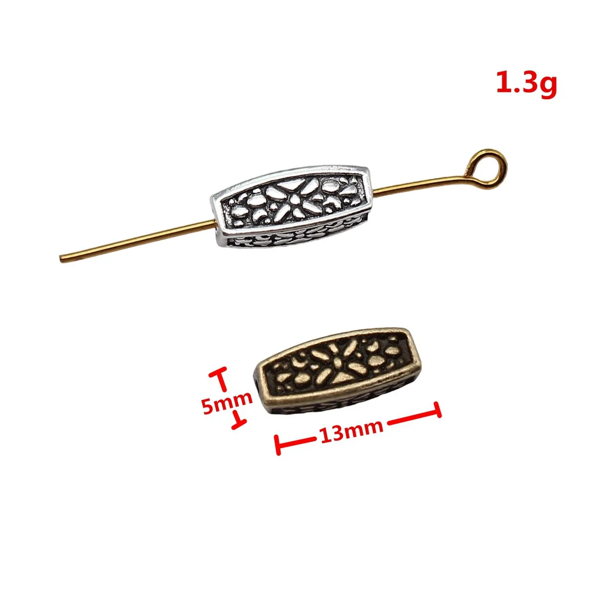 WYSIWYG 10pcs Trendy Jewelry Findings Handmade Diy Craft Long Carved Beads 3 Colors Charms 5x13mm