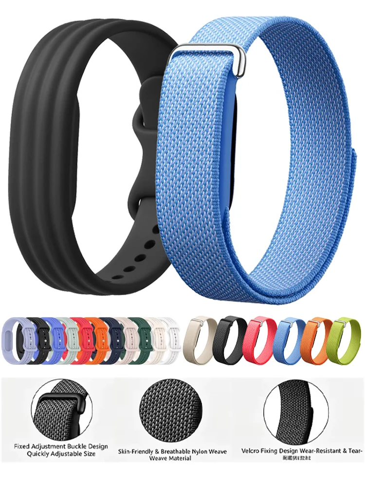 Oficjalny sportowy pasek z nylonu i silikonu do Google Fitbit Air, wygodna bransoletka na nadgarstek, akcesoria do Google Fitbit Air — 2