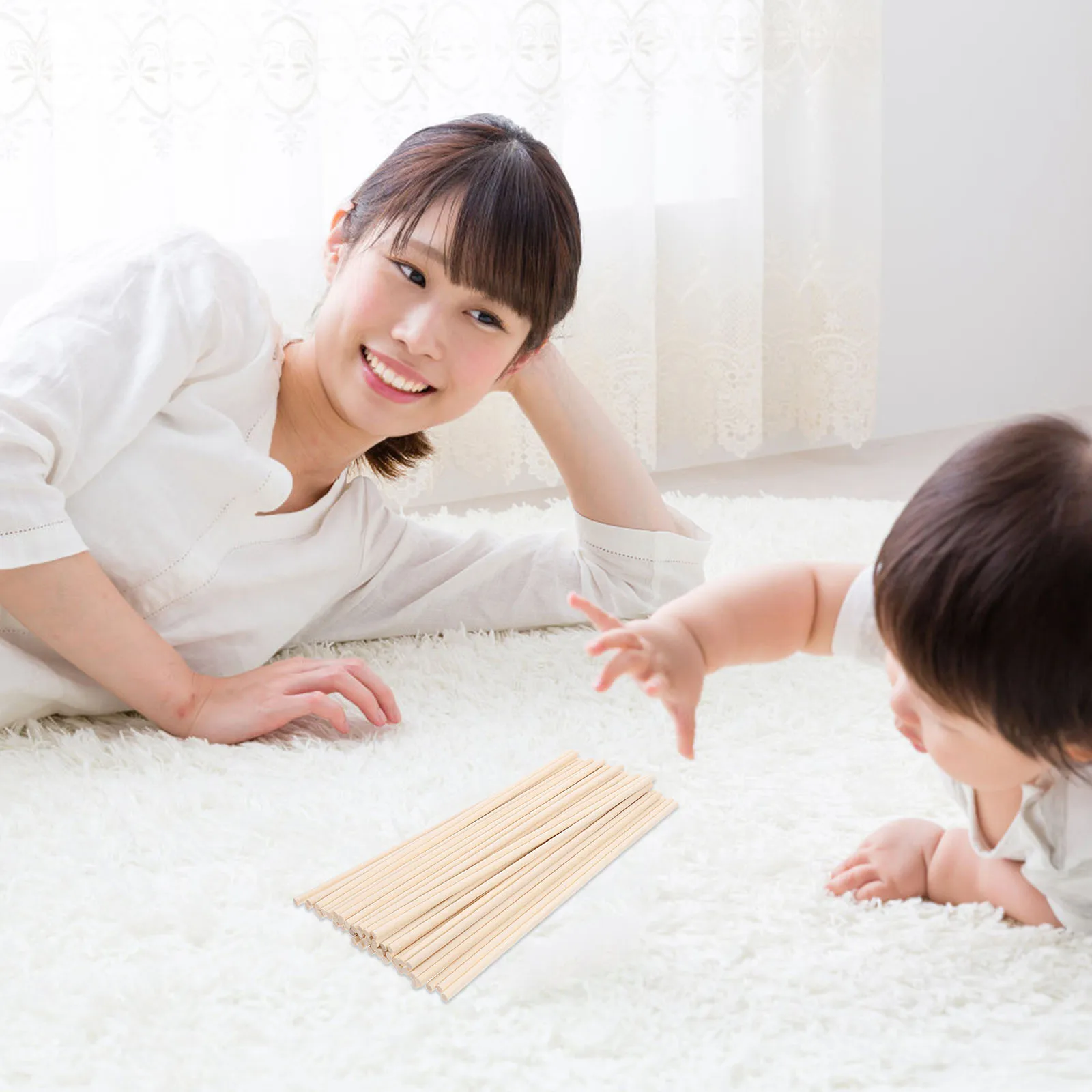 50 قطعة إيقاع العصي الخشب قضبان خشبية مستديرة صغيرة أفخاذ الصلبة الآلات الموسيقية المبتدئين الفصول الدراسية قرع مجموعة #4