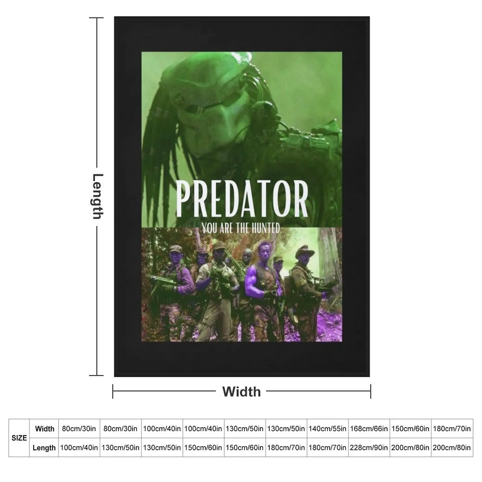 Predator You are the Hunted Throw Blanket couch cozy soft plush fuzzy picnic outdoor blanket