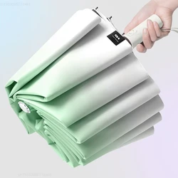 ZUODU Outdoors Umbrella Fully Automatic Sunshade Umbrella Folding Sun Rain Dual Use Black Adhesive Sunscreen UV Umbrella