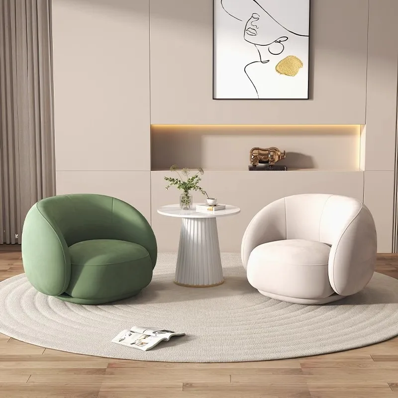 

Advanced Light Luxury Rotating Small Sofa, Single Leisure Chair, Reception and Negotiation Sofa, Caf é and Restaurant Chair