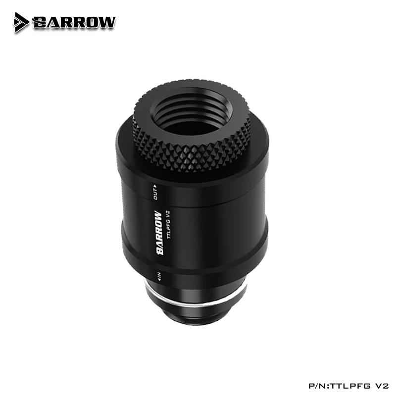 Barrow Mini Water Stop Valve G1/4 Thread M-F Flat Hand Push Type Metal Switch Cooling System Fitting TTLPFG V2