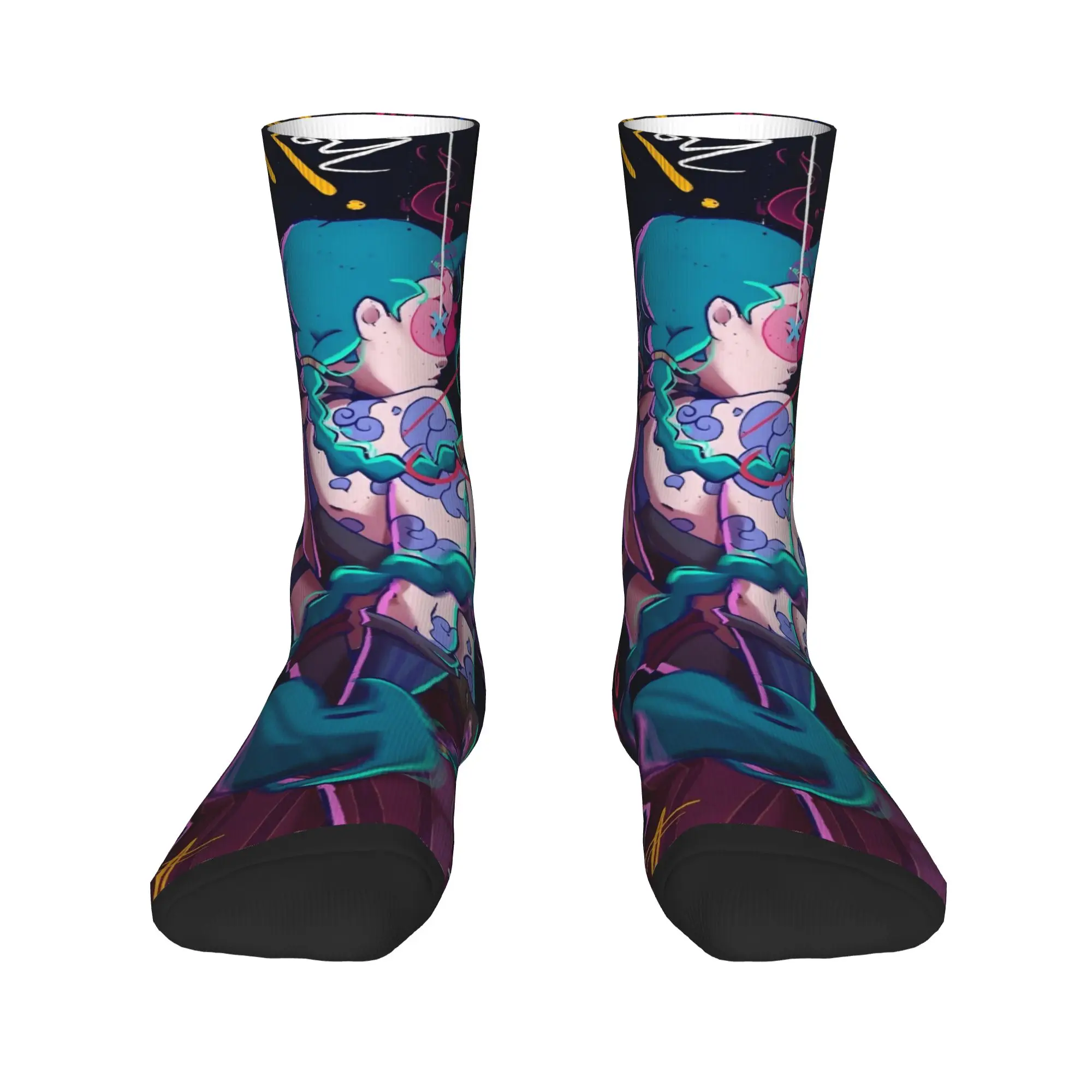 Jinx Monkey  Arcane (11) Socks  Anti Skid Stockings Unisex Men High Quality Running Sports Socks Winter Korean Custom Socks