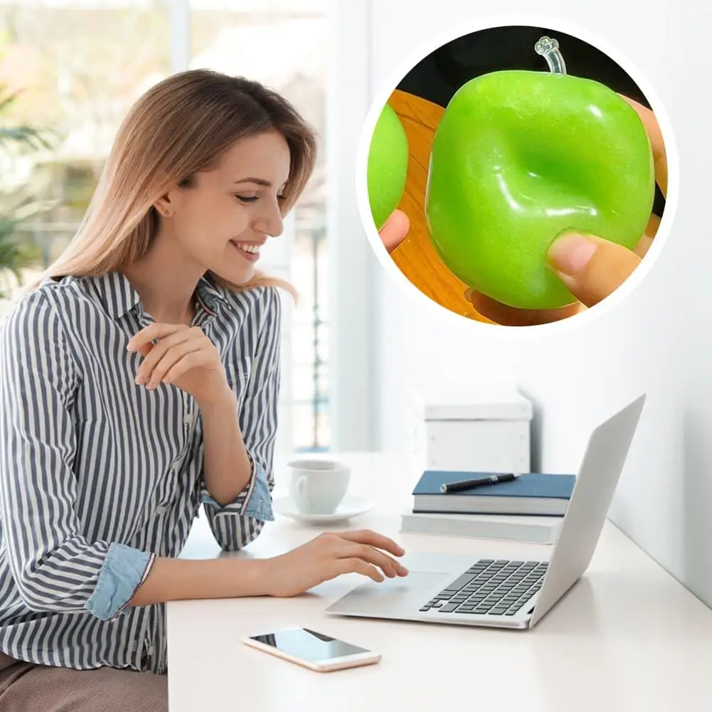Superweiche quadratische Fidget-Spielzeuge – Quetschbares Apfel- & Honigkäse-Quetschspielzeug, transparentes Frucht-Quetschspielzeug, lustiges Anti-Stress-Sensorikspielzeug für – Detail 4