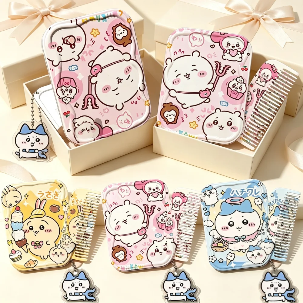 Travel Accessories Needed - Chiikawa Mirror Comb Portable Kawaii Anime