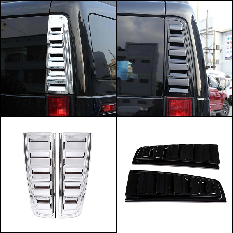 For 2003-2009 Hummer H2 Tailgate Upper Panel Trim Covers Gloss ABS Above Tail Light Rear Door Decorative Overlay 2Pcs
