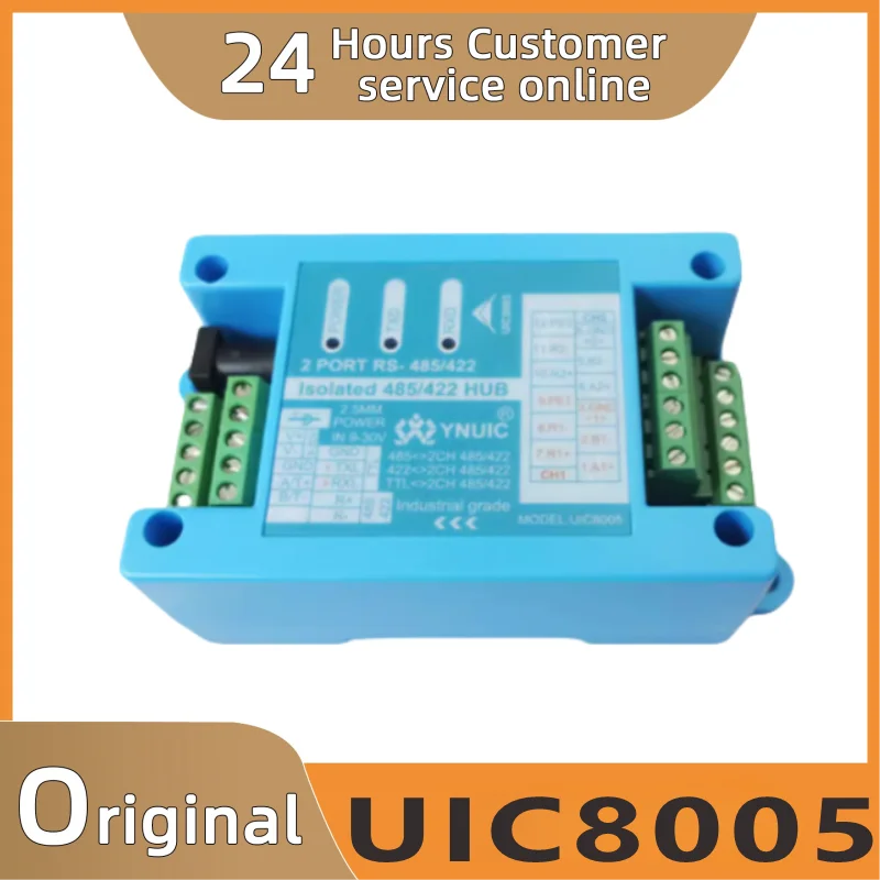 

Industrial grade high-speed 2-channel RS422/485 repeater, TTL to 2-port RS422 amplifier extension isolation converter UIC8005.