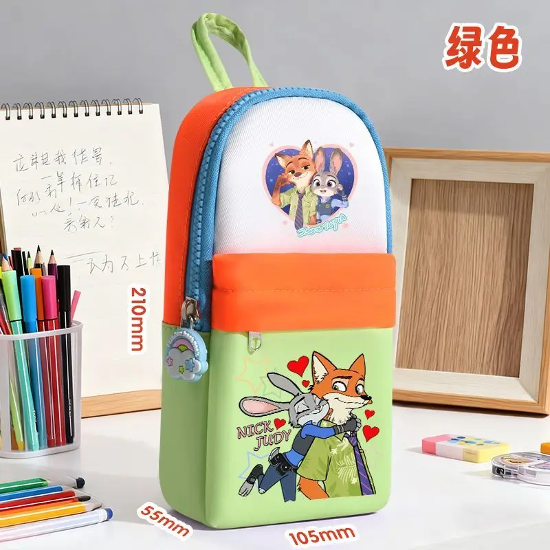 Disney Cute Cartoon Judy Nick Nieuwe unisex meerlaagse etui voor jongens en meisjes, stijlvolle en grote capaciteit briefpapierdoos