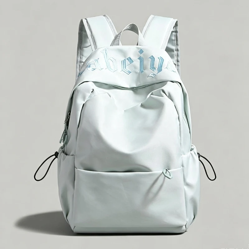 Backpack with Embroidered Letter Multi-pocket Large Capacity School Rucksack casual Daypack Suitable for Student Classes