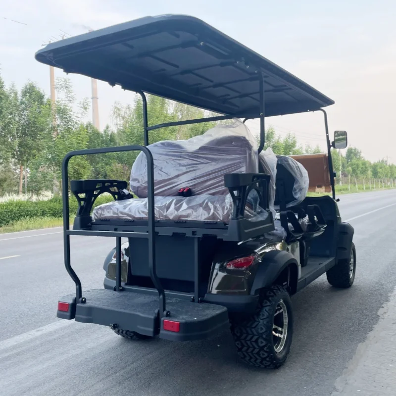 Electric Golf Cart Off-Road Safari Car Custom Tour Shopping Golf Buggy Bumper 12 Inch Tires Upholstered Seat Free Custom Color