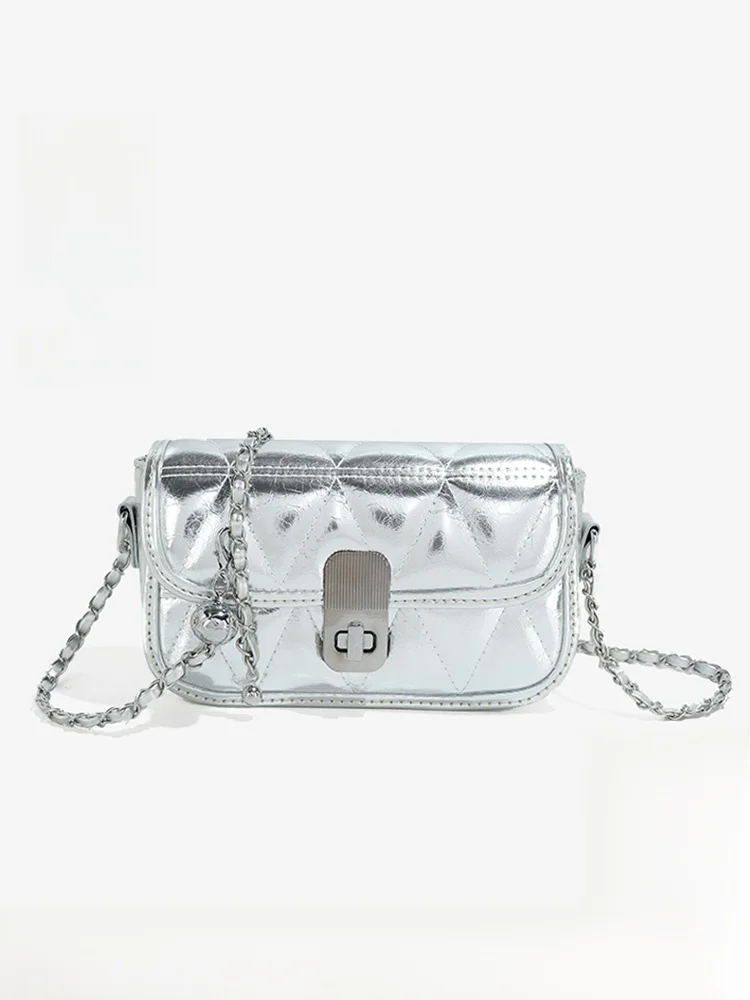 

Сумка Polaiya Luxury Simple Fashion Diamond Chain Bag женская, новая коллекция 2026, универсальная, на одно плечо, через плечо, мягкая, квадратная