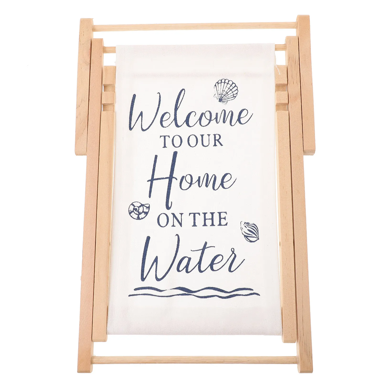 

Большой деревянный пляжный стул в средиземноморском стиле, декоративный элемент для дома и офиса, украшение для стола, прибрежный декор для помещений и улицы