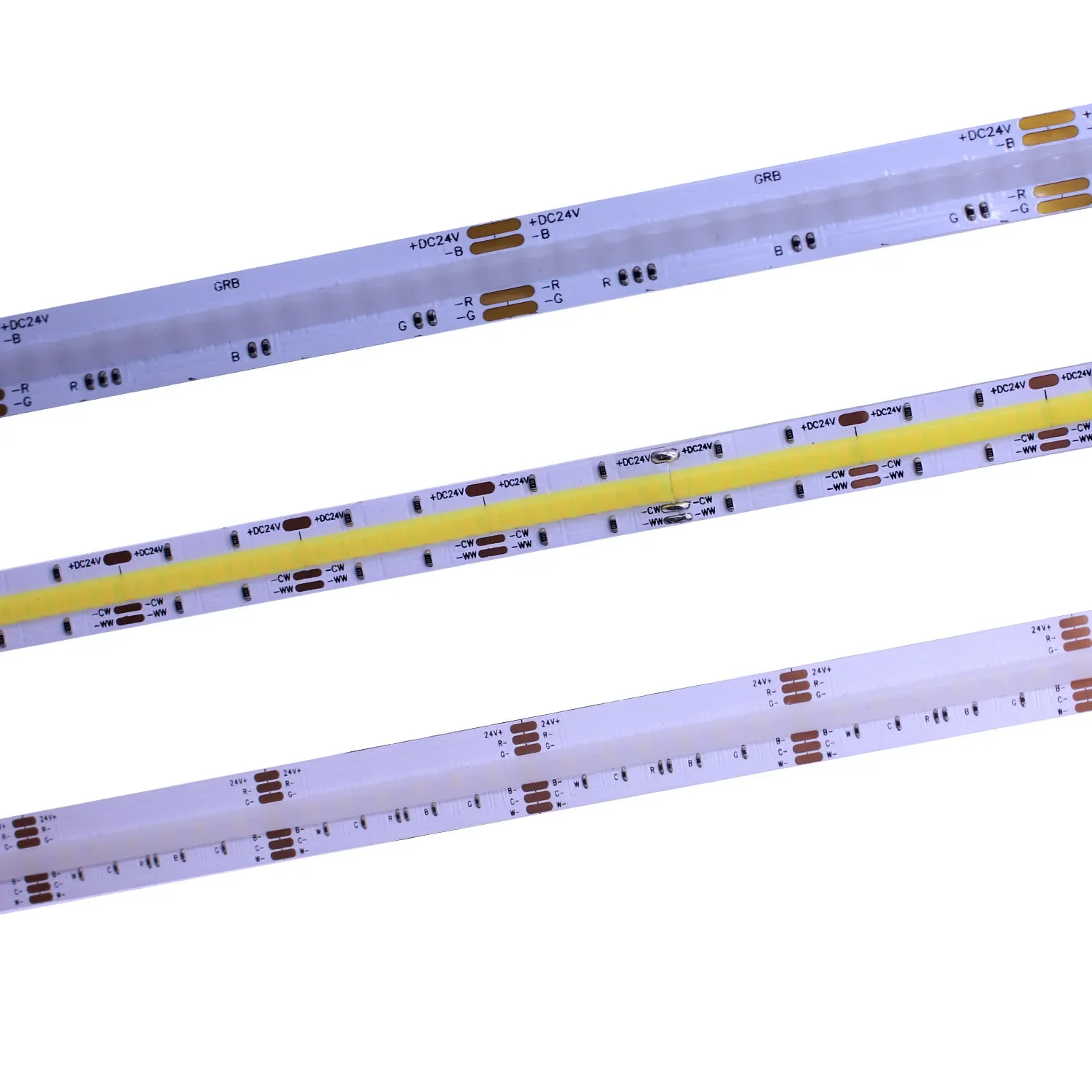 RGB RGBCCT CCT COB LED Strip 12V 24V 608 810 840LEDs/m flessibile COB Tape LED Light  ip20 ip67 white  warm white 3000K  6000k