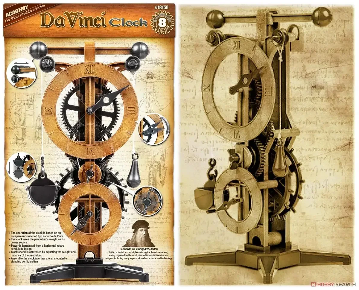 Academy 18150 Da Vinci serie científica reloj sin pegamento móvil (modelo de plástico)