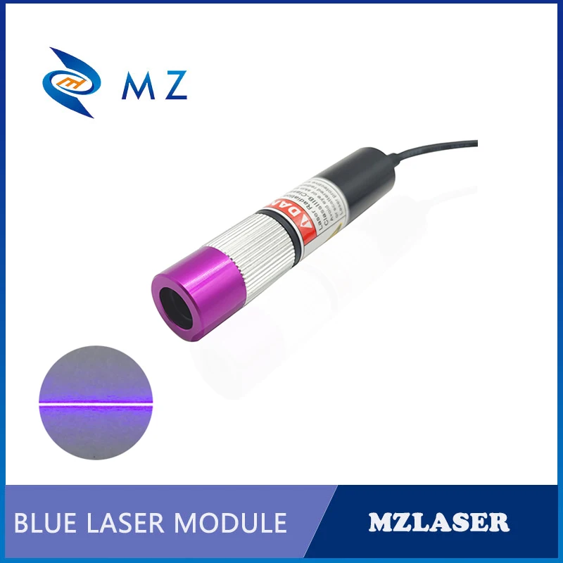 Compact Adjustable Focusing D16mm 405nm 50mW Blue And Violet UV Line Laser Module+Adapter+Power Supply