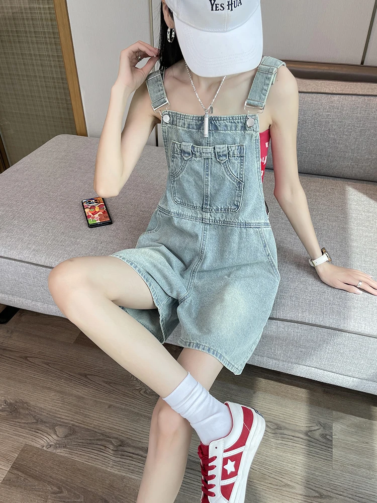 

Anti-Wrinkle High Waist Wide Leg Denim Shorts Women's Loose Fit Casual Slimming Spring Summer New Style Korean Version Jeans