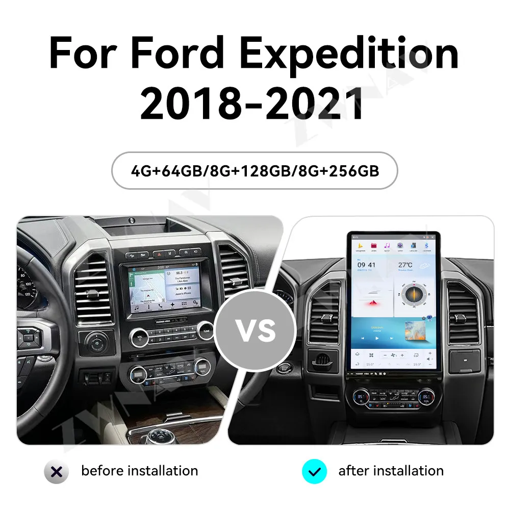 16.8" Multimedia Display Touch Screen For Ford Expedition 2018-2021 Android 13 Car GPS Navigation Carplay Car Multimedia Player