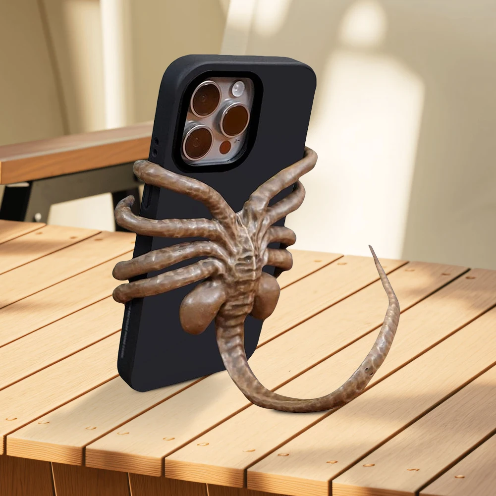 Supporto per telefono Facehugger Supporto per telefono creativo regolabile Artiglio flessibile Facehugger Supporto per cellulare Puntelli per la decorazione dell'atmosfera
