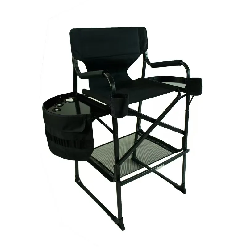 

Foldable Aluminum Alloy Portable Makeup & Director Chair Bar Stool for Travel Beauty Salon Makeup Artist Chair Director