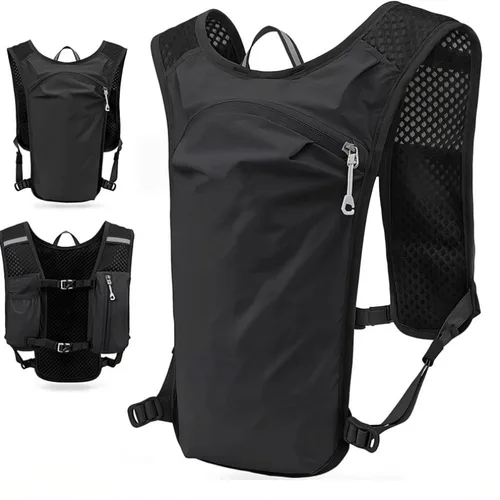 Imagen 1 del producto Chaleco deportivo de ciclismo, correr, senderismo, mochila, bicicleta transpirable, maratón todoterreno, mochila con bolsa de agua