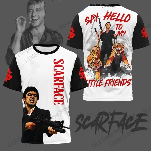 Movie Scarface 3d Print T-shirt Men Women Fashion Large size Hip Hop Tops Tees Tony Tshirt Short Sleeve Casual Mens Clothing New