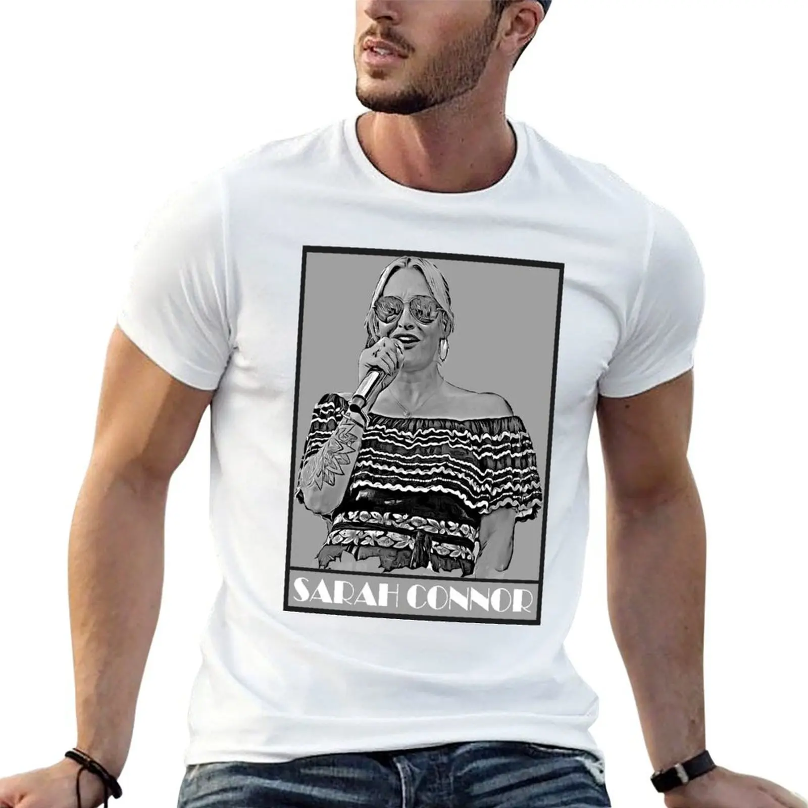 

Sarah connor cute T-Shirt man t shirts for men casual t shirt man designer T-Shirt