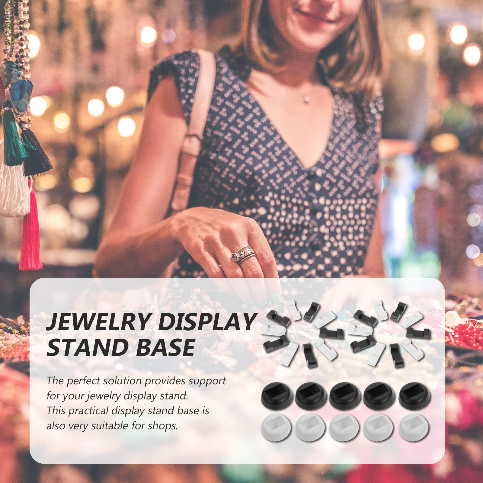 40 stücke Verpackung Box Display-ständer Basen Schmuck Fall Basis Kreative Langlebige Halter Für Shop Home Decor Rack Steht