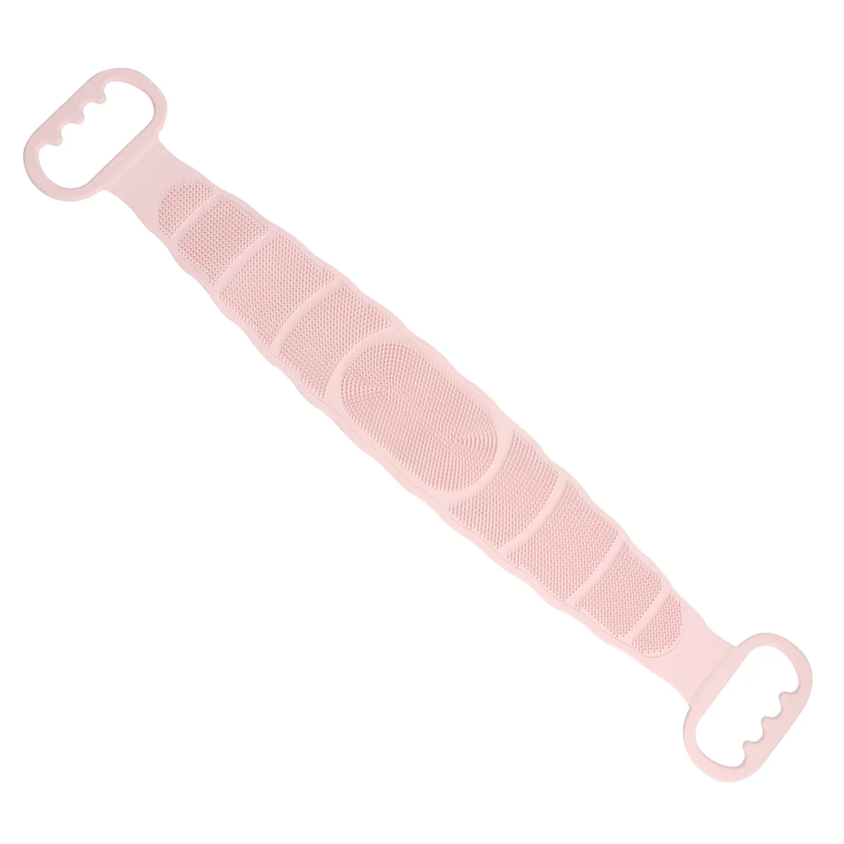 

Pink Long Bath Scrubber Silicone Exfoliating Body Scrubber For Shower Back Cleaning Rubbing Mud Towel Strip Tool