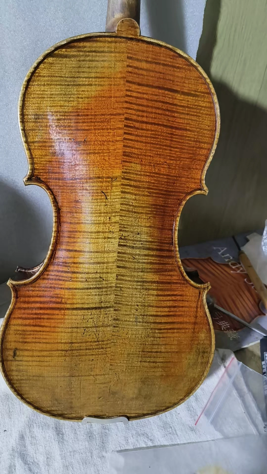 NEW-4/4 Guarneri اليدوية الكمان الإيطالي خمر النفط اللوحة الكمان مجموعة صندوق الأدوات المهنية #1