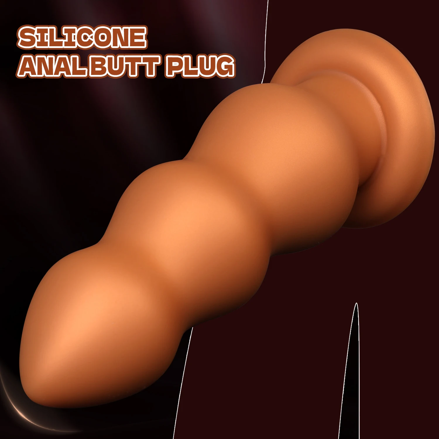 سميكة الذهب الشرج المتوسع قضبان اصطناعية مع 3 الخرز جهاز تدليك للمهبل G-بقعة محفز بعقب المكونات لينة سيليكون استمناء الجنس لعب