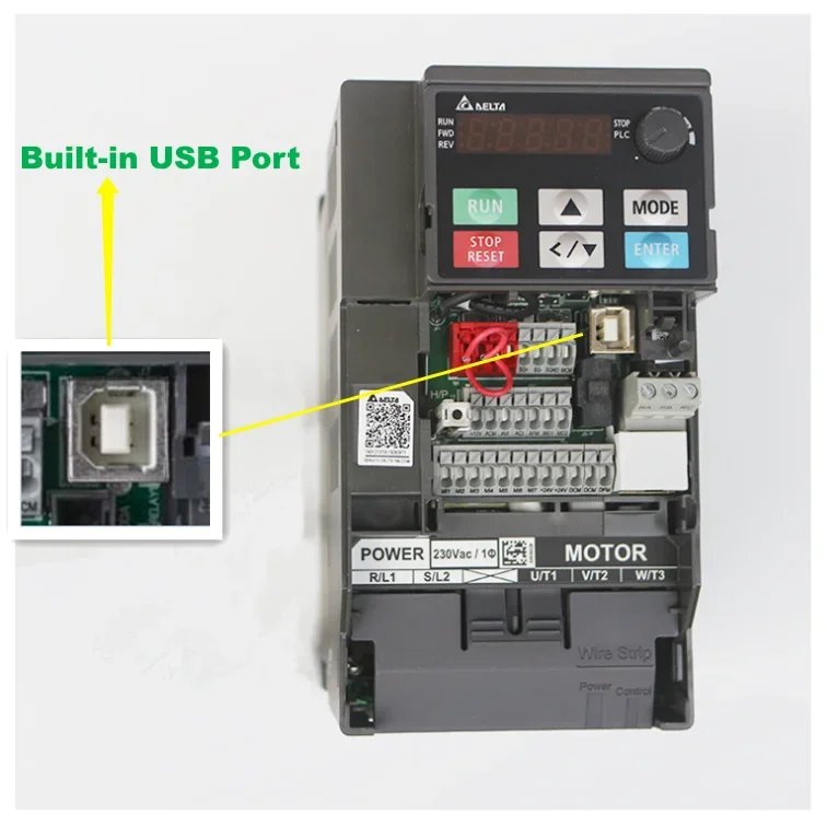 1.5KW  Vfd ms300 inverter VFD4A2MS43ANSAA vfd single phase output invt dc ac vfd inverter electrical frequency converter