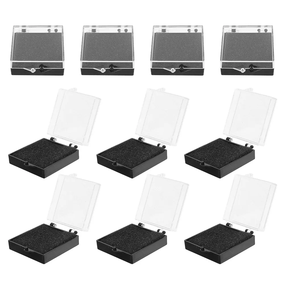 10Pcs Badge Storage Case Jewelry Display Box Pin Brooch Holder Medal Showcase Organizer Coin Lapel Pin Display