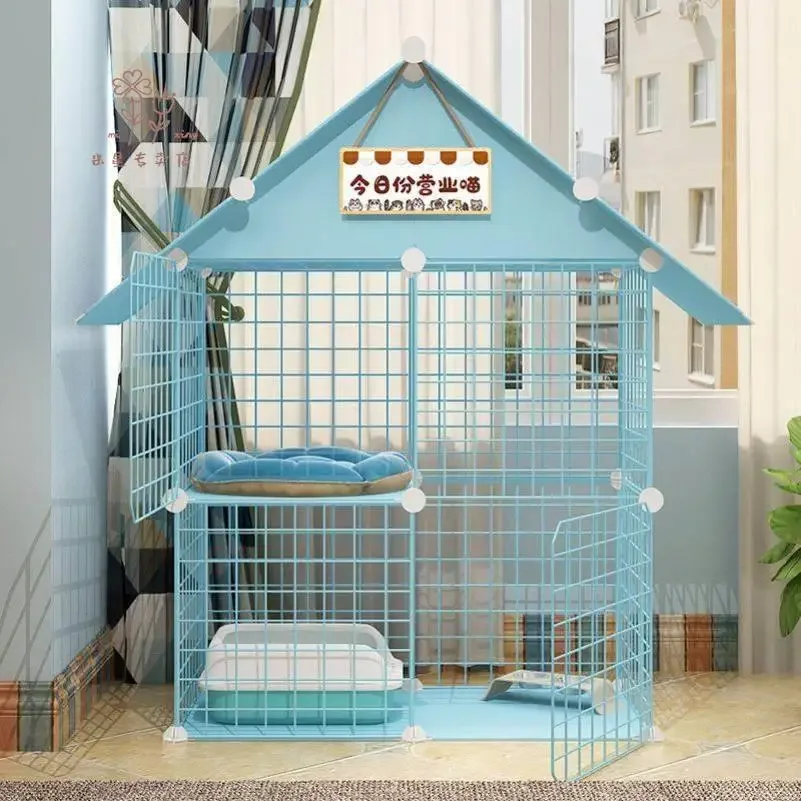

Cat cage Cat house Villa Three floors Household indoor kittens Pet litter Two floors Super large cat house