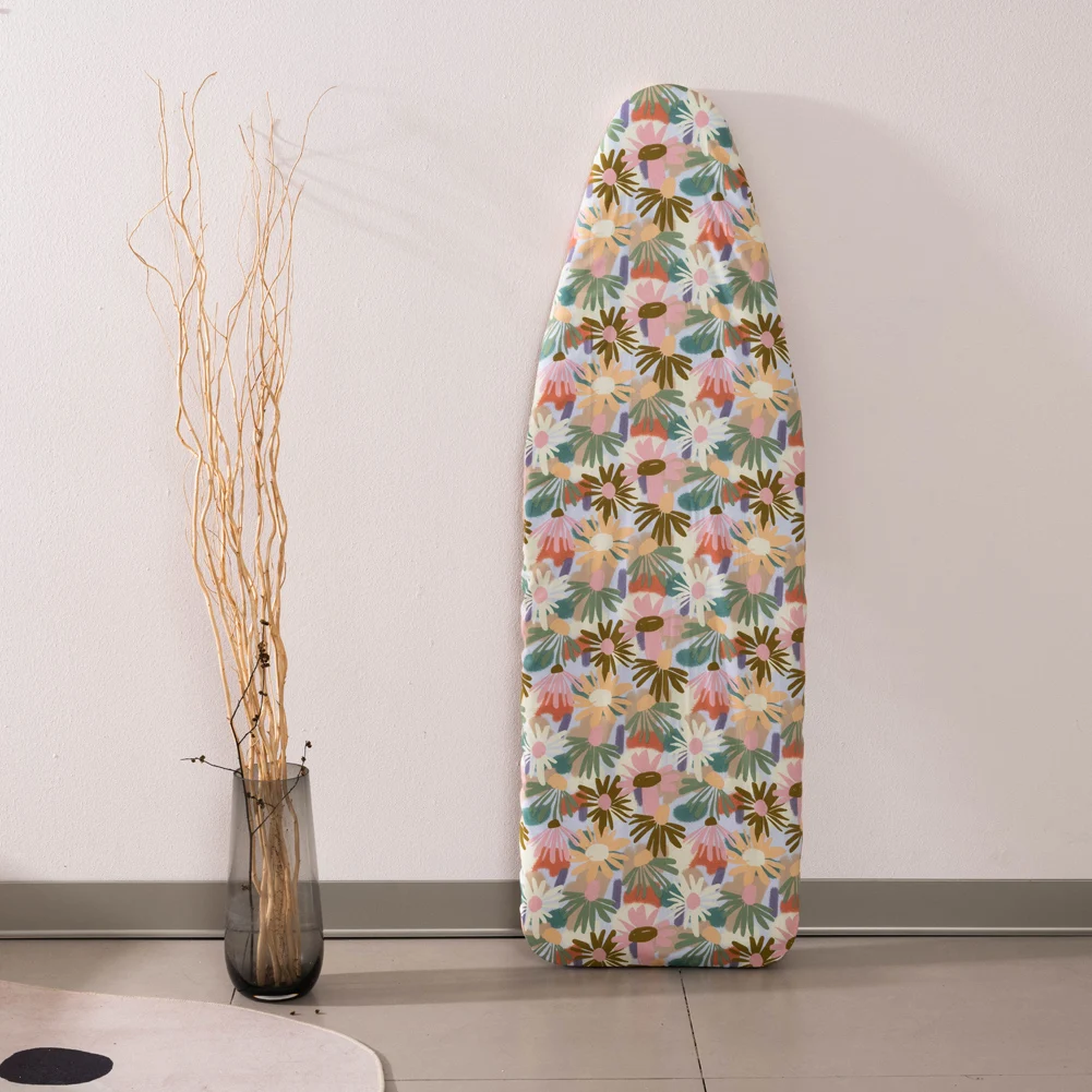 High Temperature Resistant Ironing Board Cover for 147x48cm Boards Extra Wide with Drawstring and Elastic Strap