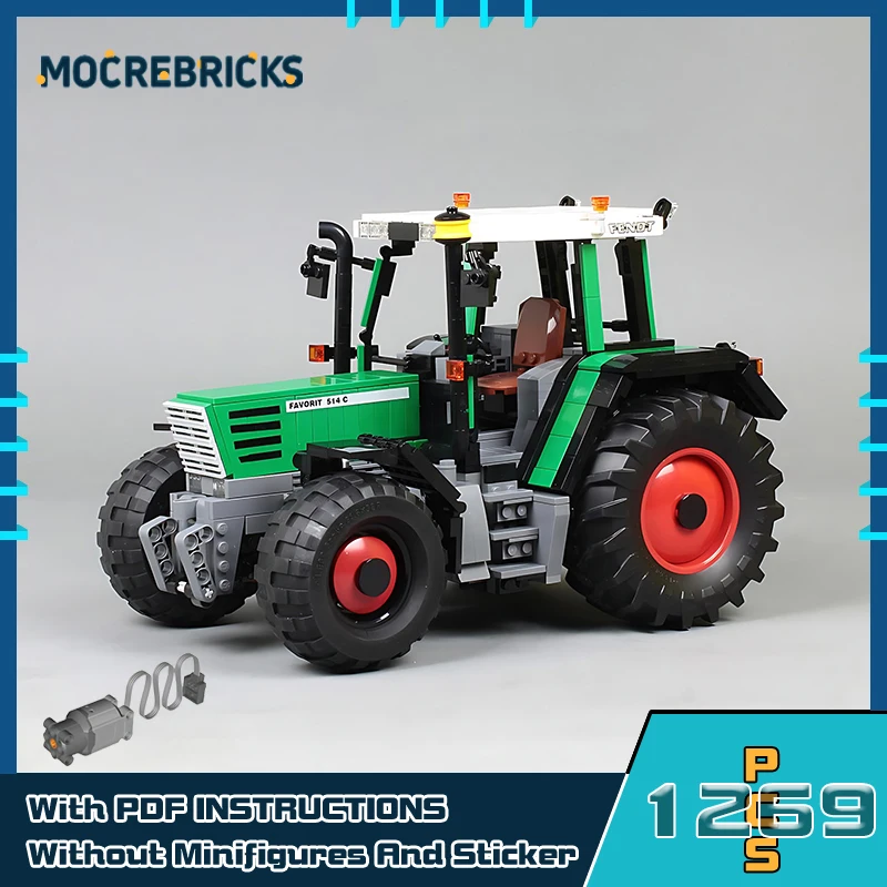 

Farm Tractor & Lemken Plough DIY Assembly Model Building Blocks High-tech Bricks Compatible Toys Kit Children's Birthday Gift