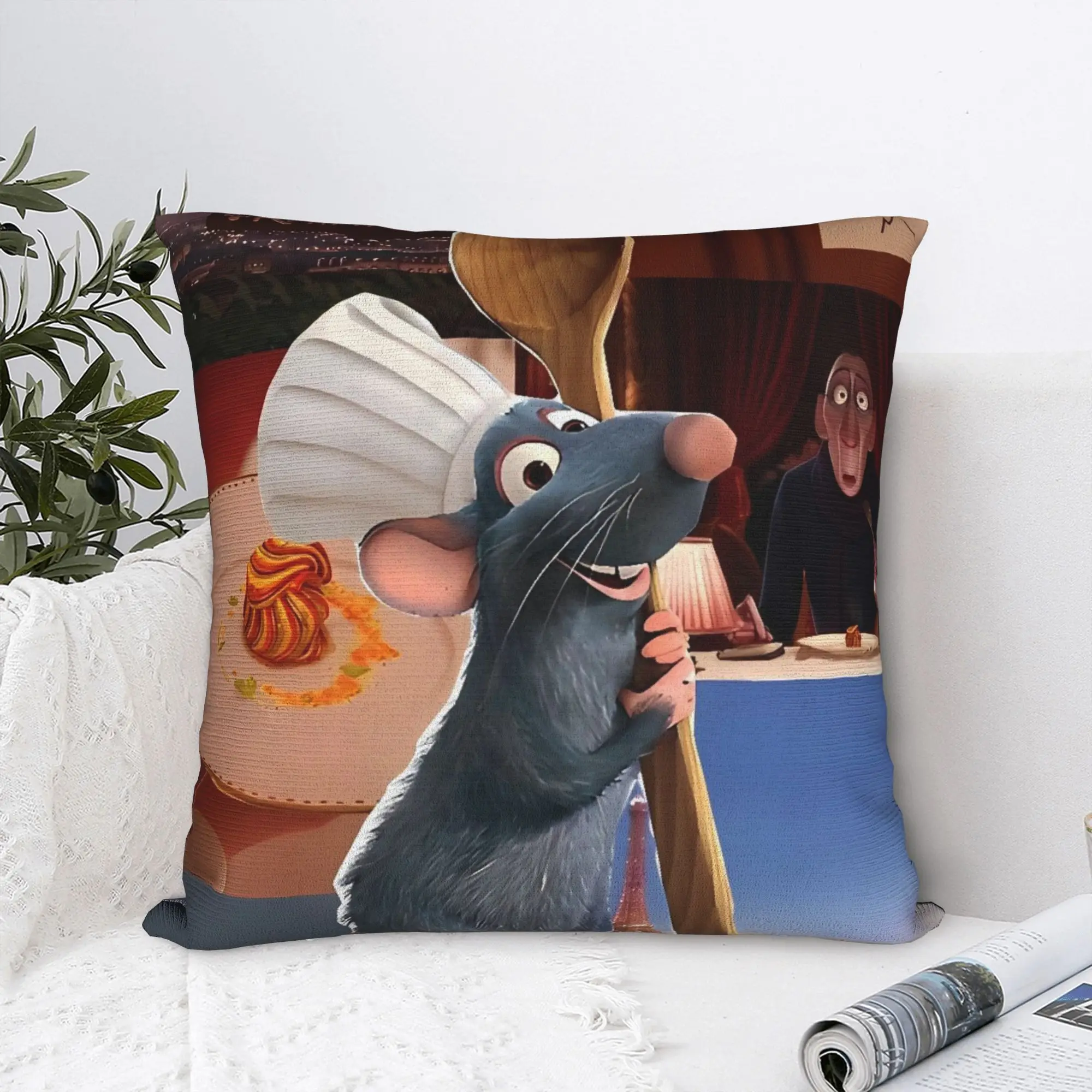 Pillow Case Cute Ratatouille  Design  Pillow Cover For Wedding Party Home Decor Retro Trendy Pillowcases