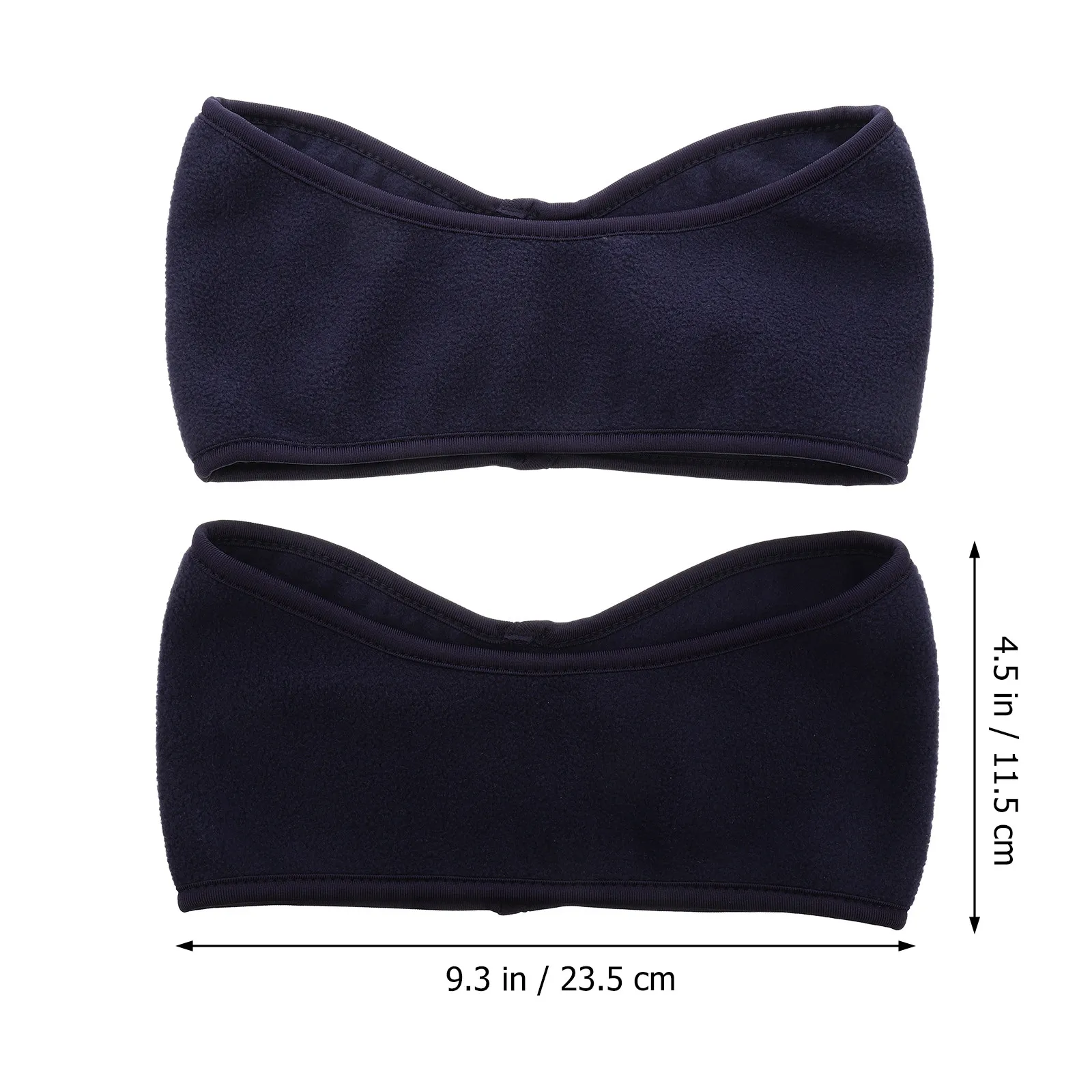 2Pcs Outdoor Windproof Warm Headband Polar Fleece Ear Warmer Wrap Full Cover Ear Muff Sports Winter Head Cover