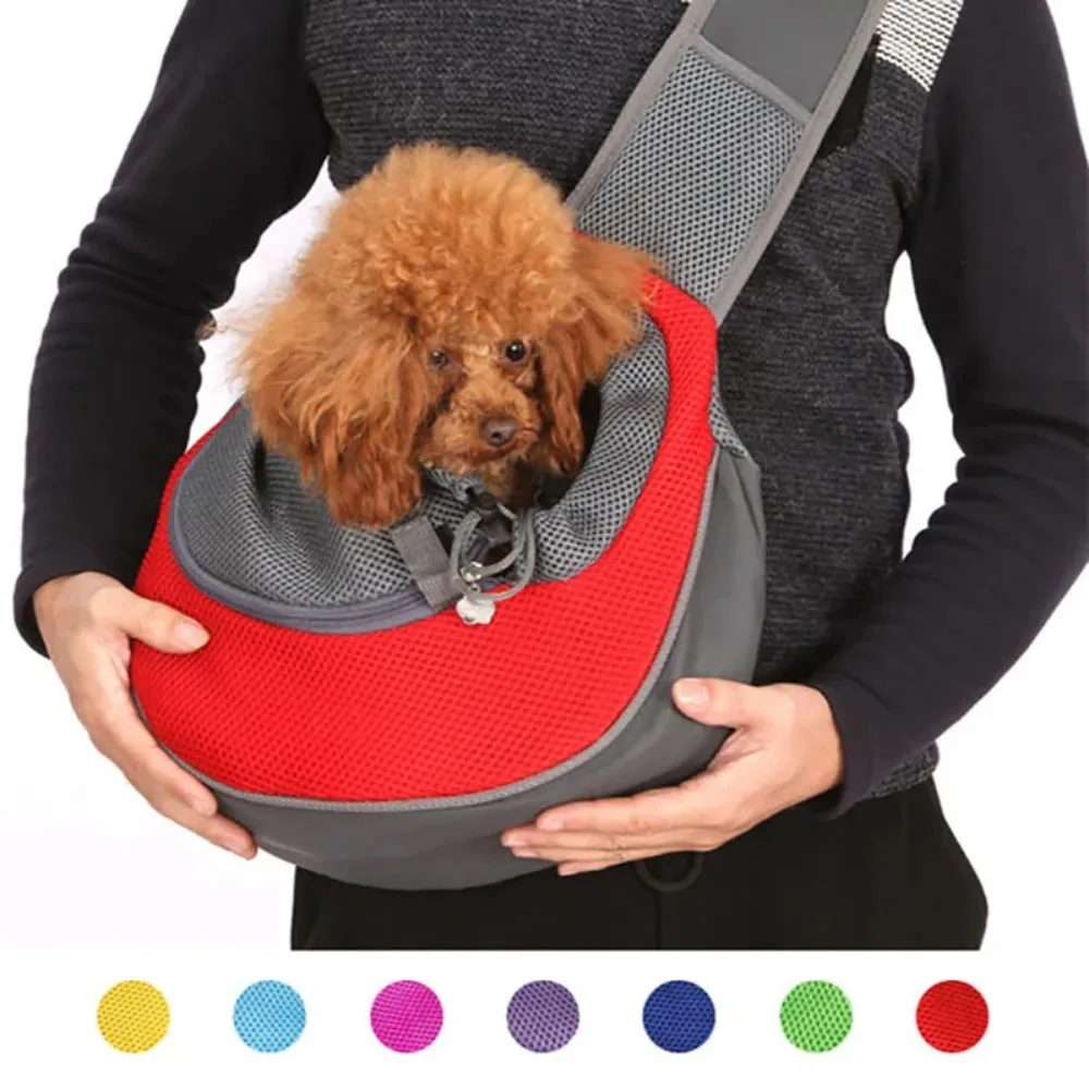 Breathable Mesh Travel One-piece Messenger Bag Pet Cat and Dog Backpack Dog and Cat Travel Hiking Camping Outdoor Backpack