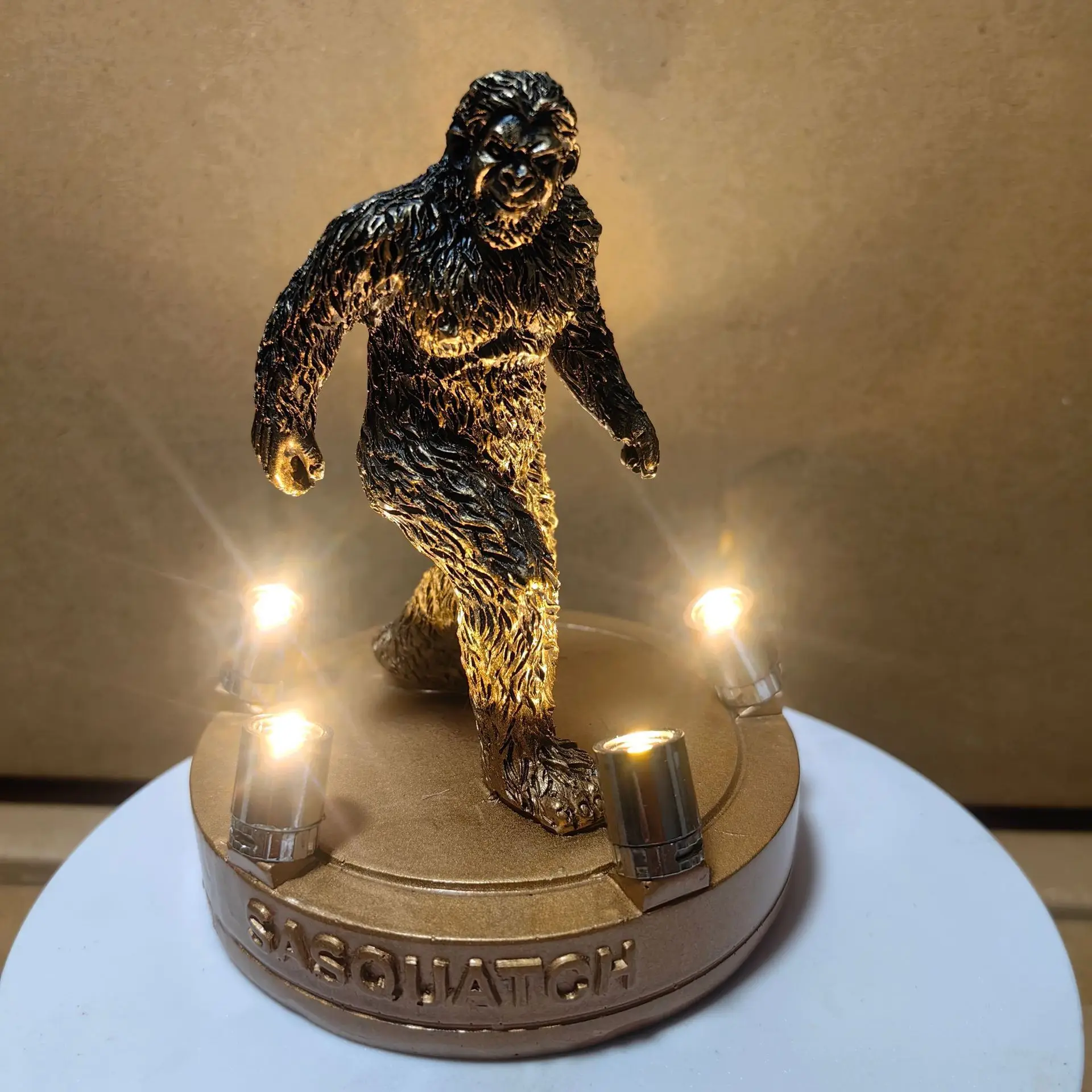Creative Resin Bigfoot Night Light Nordic Style Atmosphere Lamp Ornament Home Office Desktop Decor