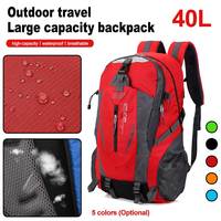 40L Large Capacity Camping Backpack Waterproof Backpack Bag Camping Hiking Walking Outdoor Travel Rucksack Durable Nylon