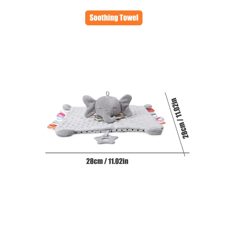 Sucette tout-en-un : poupée de sécurité douce avec anneau de dentition et hochet attachés pour nouveau-nés