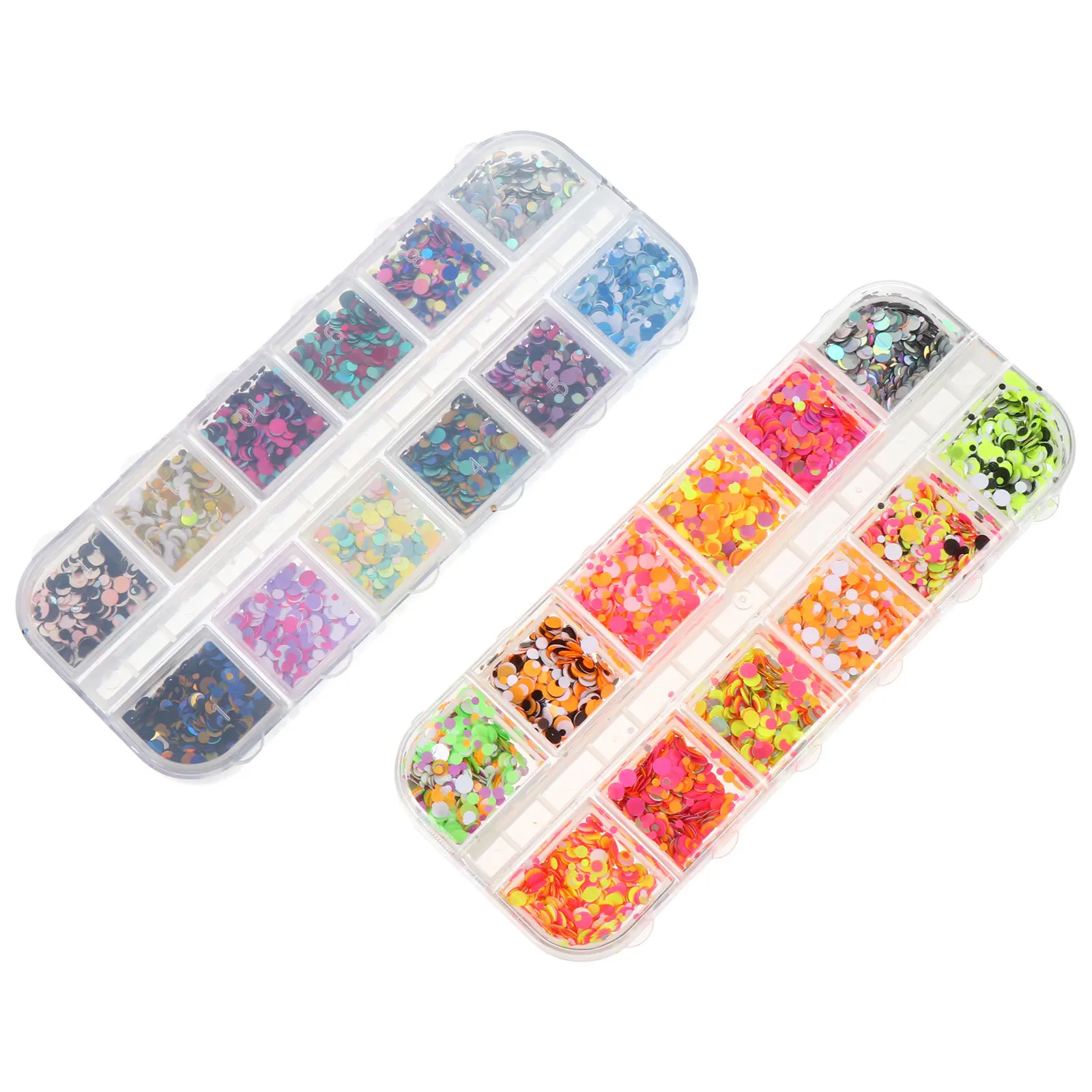 2 صناديق رقيقة جدا المعادن مسمار الفن الترتر بريق ملصقات DIY مانيكير لوازم الهدايا مسمار الفن بريق الديكور للأظافر