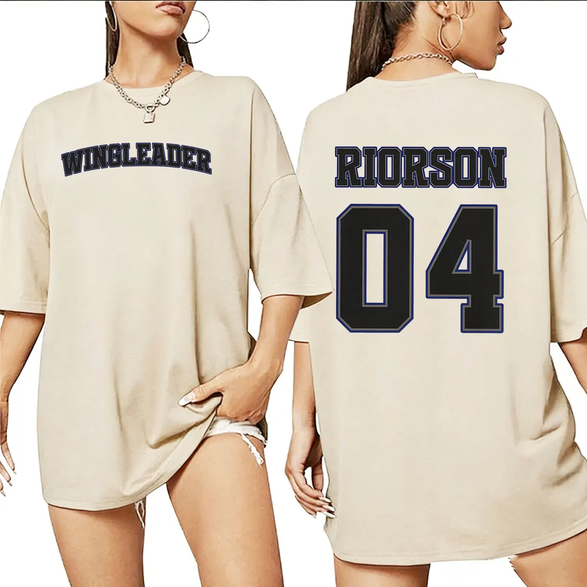 Fourth Wing Wingleader Riorson T Shirt Basgiath War College Double Sided Print T-shirts Men's Women Fashion Short Sleeve T-shirt