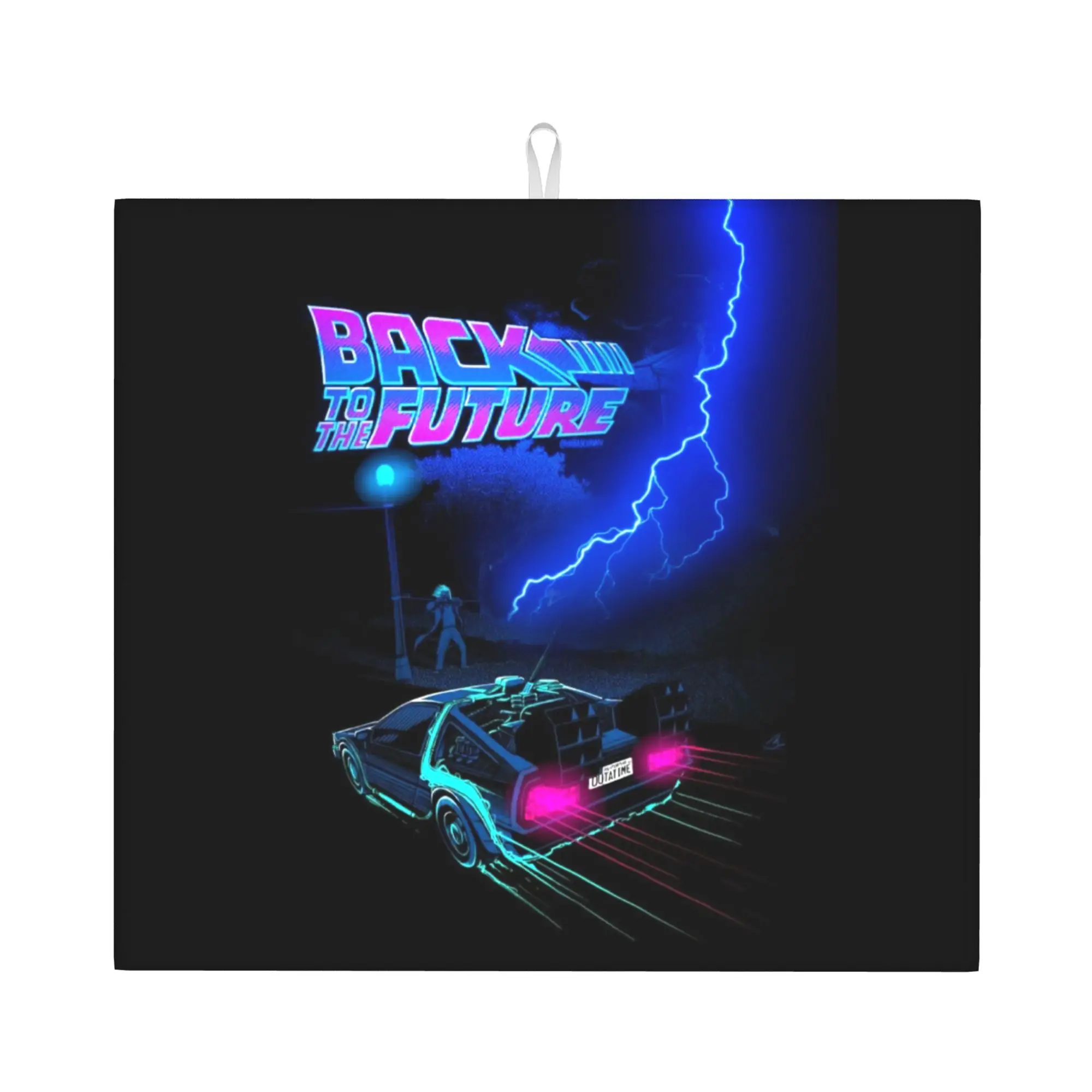 Drying Mat For Kitchen Back To The Future Barware Tableware Oil Proof Reusable Comedy Tv Movie Washable Kitchen Sink Drying Pad