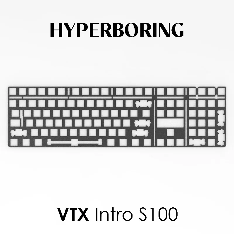 Placa de Posicionamiento para Teclado VTX Intro S100, Personalizada, de PC, PP, Aluminio, Carbono y Latón, para Accesorios de Teclado Mecánico, Regalos