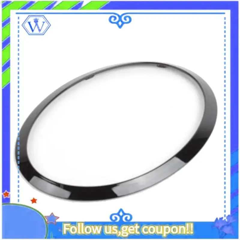 

M46K-1Pair Front Headlight Trim Ring 51137449209 51137449210 For Mini Cooper F55 F56 F57 2015-2017 Black Chrome Bezel Decor
