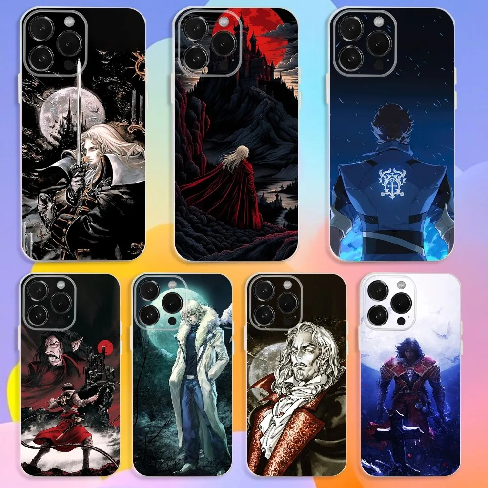 

C-Castlevania Game Phone Case For iPhone 16,15,14,13,12,11 Pro,Max,Plus,X,XS,XR,SE,Mini Transparent Silicone Soft