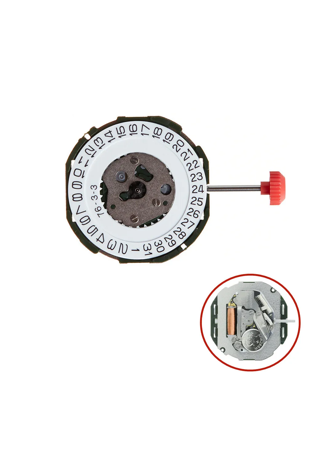 For Miyota Quartz Movement 2115 with Battery Standard 3 Hands/Needles Quartz Watch Mechanism Single Date-wheel 2115 Movement