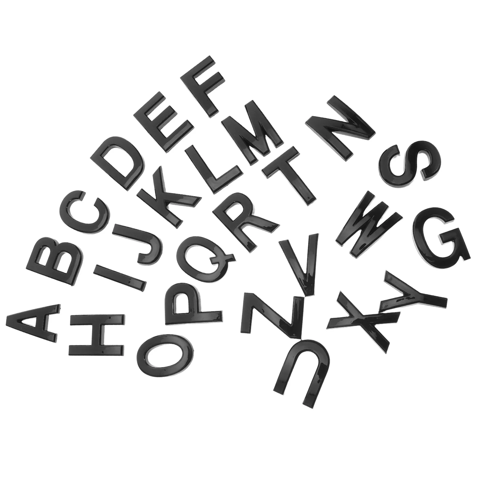 1Set Adhesive Letters 3D Plastic Alphabet Door Signs Self-Adhesive Letter Stickers Home Address Apartment Wall Letters Mailbox